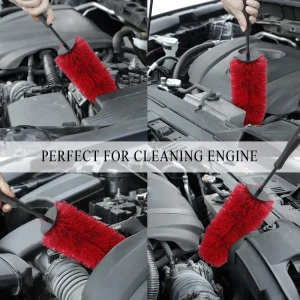 45cm Car Wheel Rim Tire Cleaning Brush Soft Bristle Cleaner Non Scratch Car Detailing Washing Tool Soft Bristle Cleaner Car Care