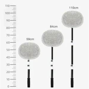 Car Wash Brush Car Cleaning Brush Telescoping Long Handle Mop Soft Hair Chenille Broom Universal Window Wash Auto Accessories