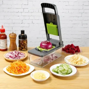 Multifunctional 14/16 in 1 Vegetable Chopper Onion Chopper Handle Food Grate Food Chopper Kitchen Vegetable Slicer Dicer Cut