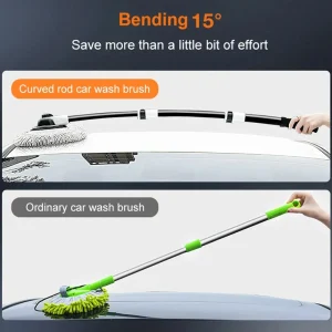 Car Wash Brush Car Cleaning Brush Telescoping Long Handle Mop Soft Hair Chenille Broom Universal Window Wash Auto Accessories