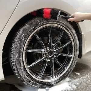 Wheel Brush Soft Bristle Car Wash Tire Scrubber Wheel Rim Brush Deep Cleaning Rim Tire Detailing Brush Professional For