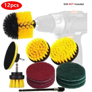 4PCS-31PCS Kitchen Cleaning Brush Kits Power Scrub Pads Scrubber Multipurpose Cleaner Scrubbing Cordless Electric Drill Brushes