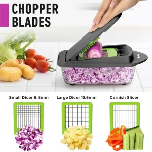 Multifunctional 14/16 in 1 Vegetable Chopper Onion Chopper Handle Food Grate Food Chopper Kitchen Vegetable Slicer Dicer Cut