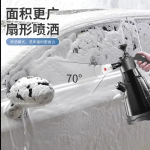 2L Hand Pump Foam Sprayer Car Washing Hand-held Foam Spray Bottle Pneumatic High Pressure Foam Snow Washer Watering Can