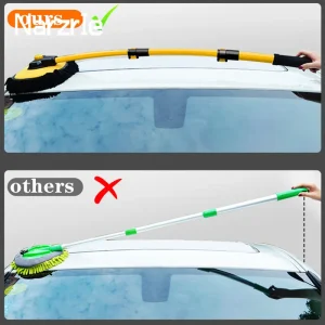 New Car Wash Mop Cleaning Brush Telescoping Long Handle Cleaning Mop Retractable Bent Bar Car Wash Brush Car Cleaning Tools