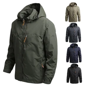 Men Windbreaker Fishing Field Jackets Outerwear Mens Winter Autumn Waterproof Flight Pilot Coat Hoodie Men Work Hunting Clothes