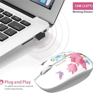 Original M101 Wireless Mouse 2.4G Cute Silent Optical Cartoon Computer Mice With USB Receiver 1600DPI for Laptop Gift Macbook