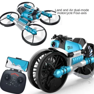 RC Drone 2.4G Deformable Motorcycle Foldable Remote Control Plane WiFi Quadcopter Drones with Camera Hd Rc Helicopter Gifts Toy