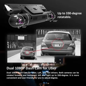 B80 Dash Cam WiFi 4K Dual 1080P Front and Inside Dash Camera Dual Lens Dash Cam Dual Camara Wifi for Cars Truck Taxi