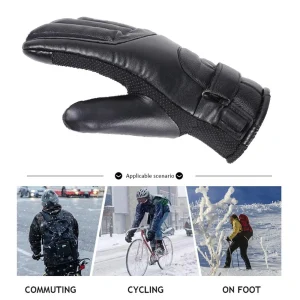 Electric Heated Gloves Rechargeable USB Hand Warmer Heating Gloves Winter Motorcycle Thermal Touch Screen Bike Gloves Waterproof