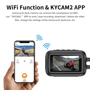 Dual 1080P Motorcycle DVR Full Body Waterproof Moto Camera WiFi GPS Dash Cam Front Rear Driving Video Recorder Black Box