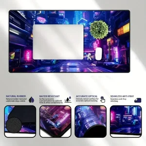 Geometric Mousepad Wrinkle-Resistant Rubber Desk Mat for Gamer Computer Accessories Non-Slip Keyboard Pads Gaming Mouse Pad