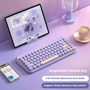 Bow Wireless Ipad Bluetooth Keyboard 84 Key Set Is Applicable Tablet Notebook Computer Various Colors Work Study High Quality