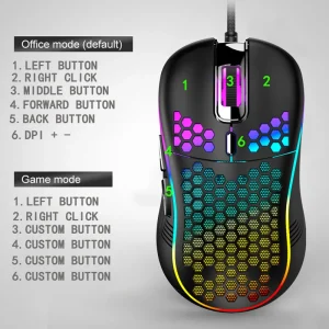 USB Wired Gaming Mouse Mechanical Mice USB Luminous Light Mouse 7200DPI Adjustable Optical Gamer Mice for PC Computer Game 2024