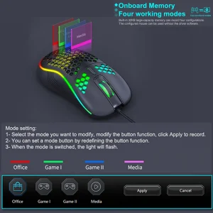 USB Wired Gaming Mouse Mechanical Mice USB Luminous Light Mouse 7200DPI Adjustable Optical Gamer Mice for PC Computer Game 2024