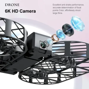 2024 New 4DRC V38 Folding Drone 6K HD Camera Aerial Photography WIFI Grid Protection Gesture Photography RC Aircraft Kid's Toy