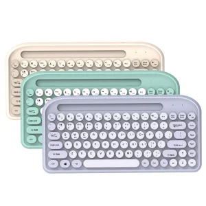 retro punk keycap built-in card slot mini wireless Bluetooth keyboard for For iPad Samsung Huawei Lenovo Android Windows Tablet