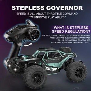 Top 8808 RC Cars 2.4G Speed Racer With LED 4WD 390 Motor Drift Remote Control Off Road Multicolor Truck Toys For Adults and Kids