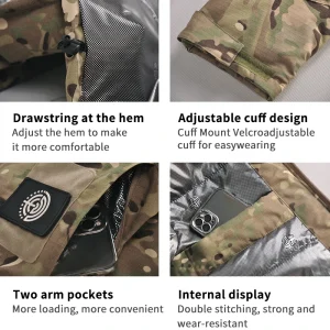 Military Tactical Jackets -25°F Men's Waterproof Windbreaker Hoodie Heat Reflect Winter Hiking Jackets Men Army Hunting Clothes