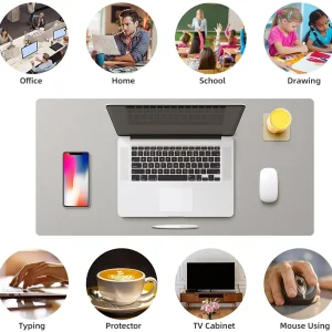 1 Pcs Large Size 60*30mm Office Desk Protector Mat PU Leather Waterproof Mouse Pad Desktop Keyboard Desk Pad Gaming Mousepad