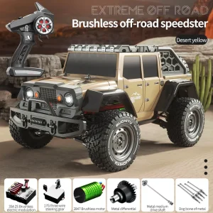 16104PRO 1:16 4x4 Off Road Rc Car 4WD Brushless Remote Control Truck 70KM/H Or 50km/h High Speed Drift Cars vs Wltoys 124016 Toy