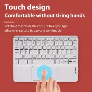 CASEPOKE For iPad Wireless Keyboard with Touchpad For Xiaomi Samsung Huawei Android iOS Windows Bluetooth Keyboard and Mouse