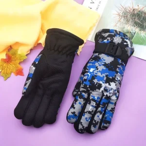 Kids Gloves Winter Fleece Warm Camouflage Gloves Children Fashion Boys And Girls Thick Ski Outdoor Mittens 7-13 Years Old