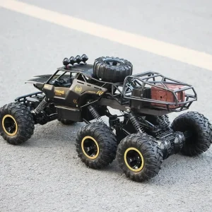 1:8 46CM Big Size 6 Wheel 4WD RC Car Toys Metal Alloy Body Remote Control Offroad 4x4 Truck High-speed Electric Toy for Kid Gift