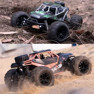 Top 8808 RC Cars 2.4G Speed Racer With LED 4WD 390 Motor Drift Remote Control Off Road Multicolor Truck Toys For Adults and Kids