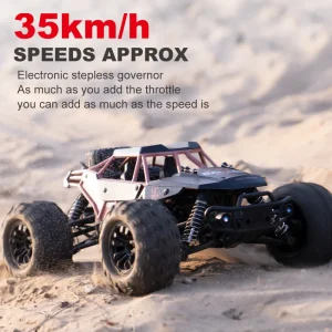 Top 8808 RC Cars 2.4G Speed Racer With LED 4WD 390 Motor Drift Remote Control Off Road Multicolor Truck Toys For Adults and Kids