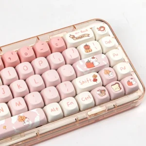 Cute Fall Puppy Gradient Key Cap MOA Profile 140 Keys/set of Small Tilt Thermal Sublimation Mechanical Keyboard Customization