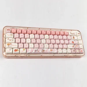 Cute Fall Puppy Gradient Key Cap MOA Profile 140 Keys/set of Small Tilt Thermal Sublimation Mechanical Keyboard Customization