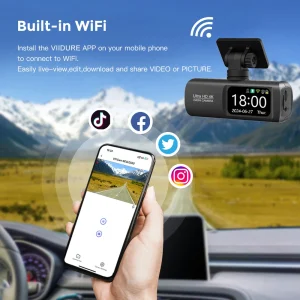 Soam Dash Cam 4K+1080P Dual-channel Dash Car Camera Recorder With GPS WiFi Car DVR 24H Parking Monitor Black Box