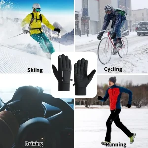 Winter Gloves Waterproof Thermal Sport Glove for Men Women for Running Cycling Driving Ski Hiking Warm Glove for Work