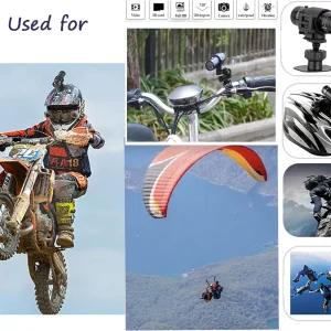 Outdoor Action Camera Mountain Bike Motorcycle Helmet Camera Mini Camera Sport DV Video Recorder Action Cam with Gun Mount