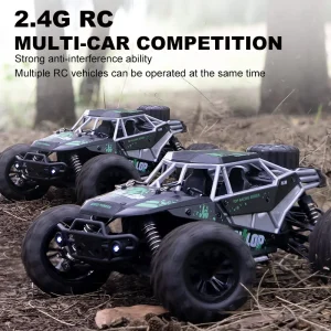 Top 8808 RC Cars 2.4G Speed Racer With LED 4WD 390 Motor Drift Remote Control Off Road Multicolor Truck Toys For Adults and Kids