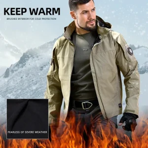 -15°F Winter Tactical Fleece Jackets Combat Military Coat Hoodie US Army Camo Men Clothing Windbreaker Hiking Camping Clothes