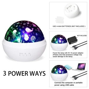 LED Rotating Night Light Projector Starry Sky Star Master Children Kids Sleep Romantic LED USB Projector Lamp Child Gifts