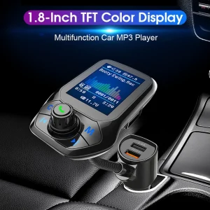 1.8 Inch Color Display Bluetooth FM Transmitter Wireless Car FM Modulator Mp3 Player Car Kit Handsfree QC3.0 Car Charger