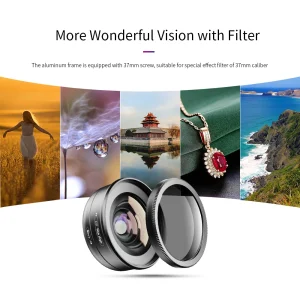 APEXEL HD Camera Phone Lens kit 120 degree 4K Wide angle 10x macro lens +CPL star filter for iPhonex Samsung s9 all smartphones