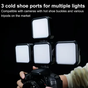 Phone Light, Portable 3-Levels Fill Light for Photography, Battery-Powered Video Light, Adjustable Brightness, Clip-On Phone