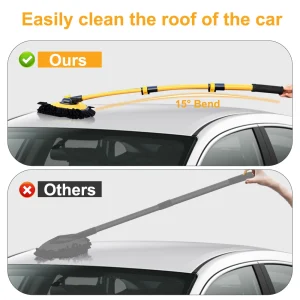 Car Washing Brush Mop Long Handle Telescoping Cleaning Tool Retractable Bent Bar Wash Brushes Chenille Broom Super Absorbent