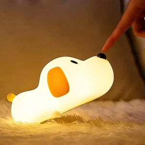 Cute Animal-shape Silicone Night Light Rechargeable Bedside Patting Nightlights For Child Holiday Gift Bedroom Decor Lighting