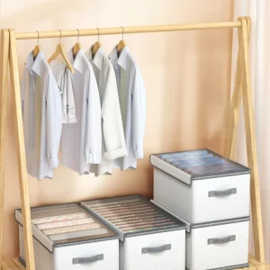 Thickened Pants Storage Box Foldable 6/7/9/12 Grids Organizer for Jeans Sweatshirt Shirt Wardrobe Organizers Cabinets and Drawer