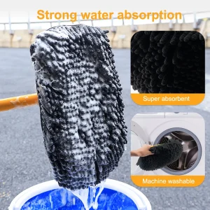 Car Washing Brush Mop Long Handle Telescoping Cleaning Tool Retractable Bent Bar Wash Brushes Chenille Broom Super Absorbent