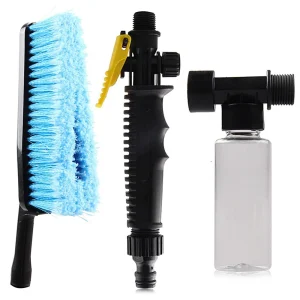 Long Handle Car Wash Cleaning Brush Retractable Water Flow Switch Foam Bottle Car Cleaning Detailing Auto Washing Tools