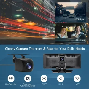 Car Black Box Portable Android Car Player Dash Camera For Cars Front And Rear Dual Camera Touch Screen Car Navigator