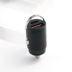 Black 115W Mini Car Charger Super Fast Charging Car Car Pull USB One Charging Charging Drive Two Car Hidden Car Chargi P6F8