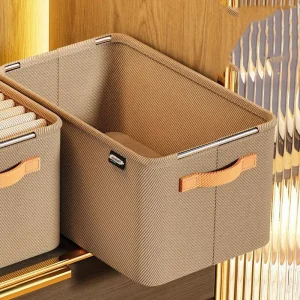 Folding clothes storage box with steel rack clothes tidying chest chest built-in storage box household universal storage box