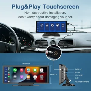 Car Black Box Portable Android Car Player Dash Camera For Cars Front And Rear Dual Camera Touch Screen Car Navigator